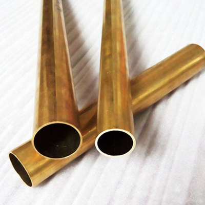 Tubo de cobre recto de paredes delgadas recto puro del tubo ASTM C22000 99,9% de cobre amarillo inconsútiles H62 ETP de la precisión