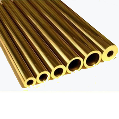 Tubo de cobre recto de paredes delgadas recto puro del tubo ASTM C22000 99,9% de cobre amarillo inconsútiles H62 ETP de la precisión