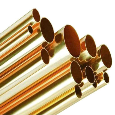 Tubo de cobre recto de paredes delgadas recto puro del tubo ASTM C22000 99,9% de cobre amarillo inconsútiles H62 ETP de la precisión