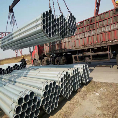 Tubería de acero 2-4m m del hierro galvanizado de la inmersión caliente de Q195 Q235 Q345